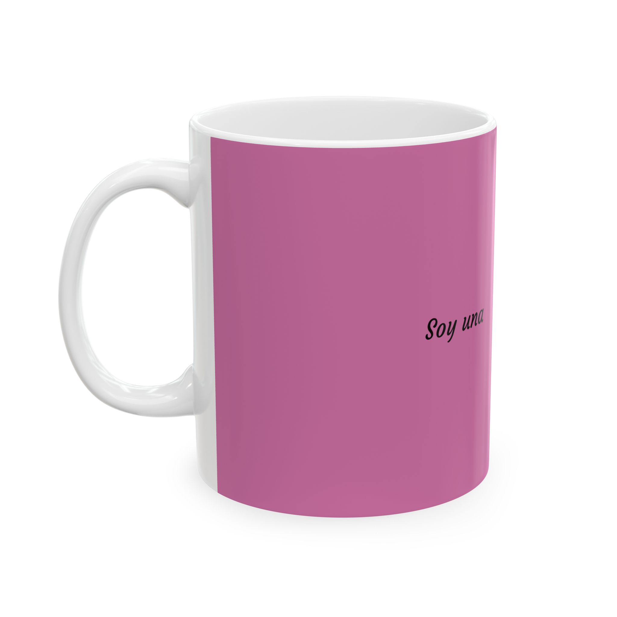 Soy una Mujer Maravilla Mug | Pink Ceramic Coffee Cup - Image 3