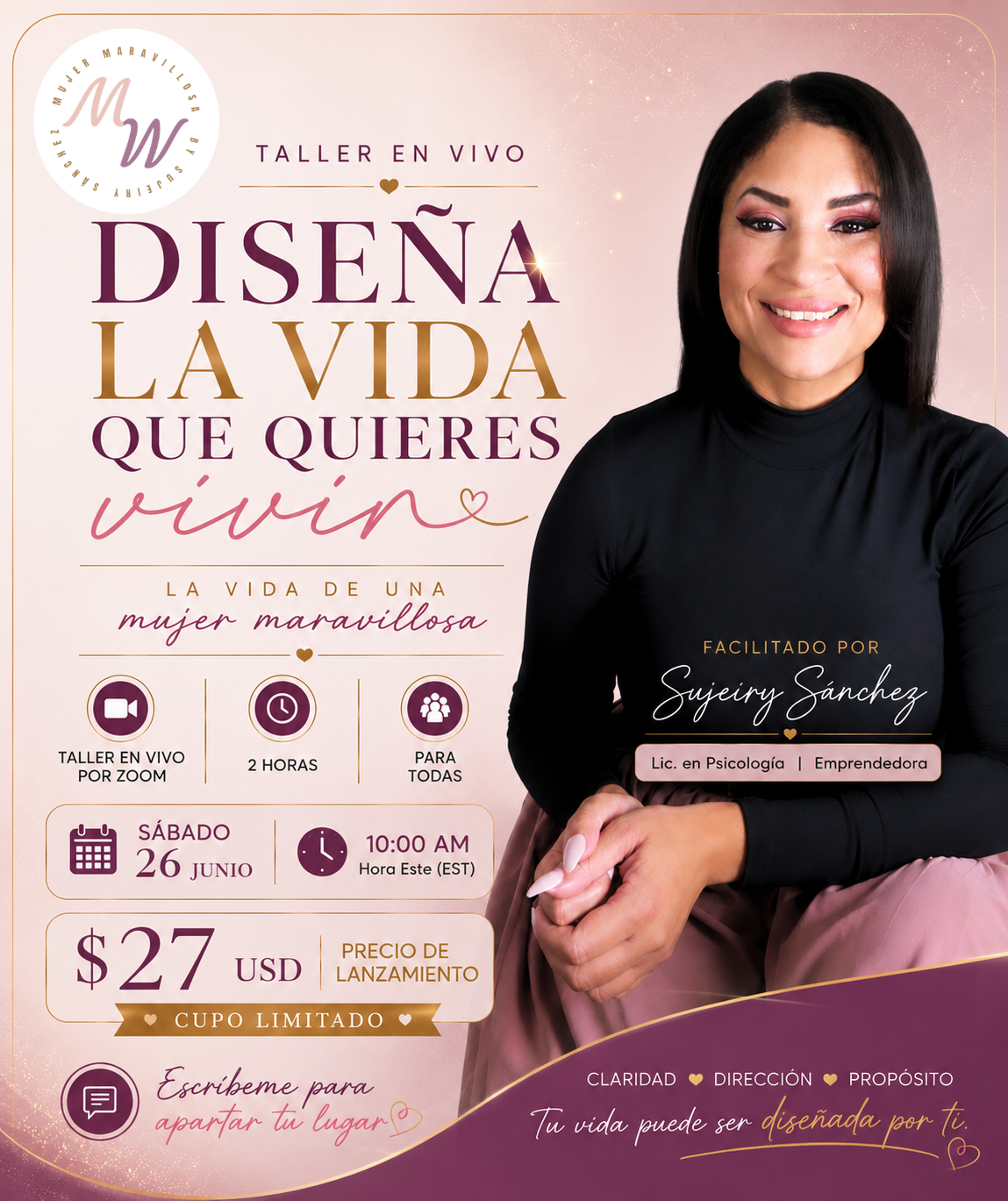 Taller Diseña la vida que quieres vivir
